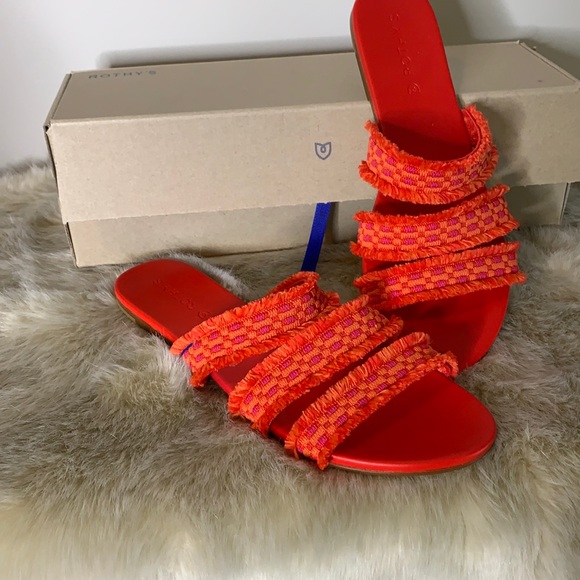 Rothy's Shoes - Retired Style Rothy’s Bright Red Fringe sandals